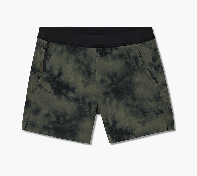 Interval Short (No Liner) - OD Green Tie Dye/5-inch