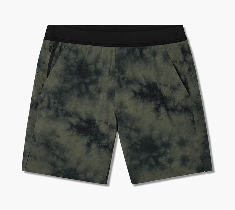 Interval Short (No Liner) - OD Green Tie Dye/7-inch