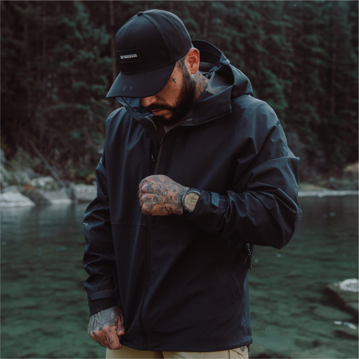 Tactical Waterproof Shell Jacket - Black