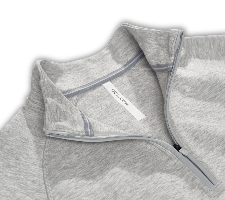 Recover Mock Neck - Light Heather Grey