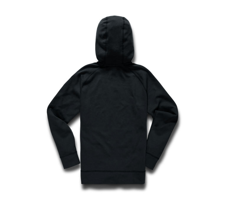 Midweight Tech Hoodie (Full Zip) - Black/Full Zip